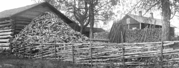 puun kotitarvekäyttöä 1900-luvun alussa (Lusto. N. A. Osaran kokoelma.)