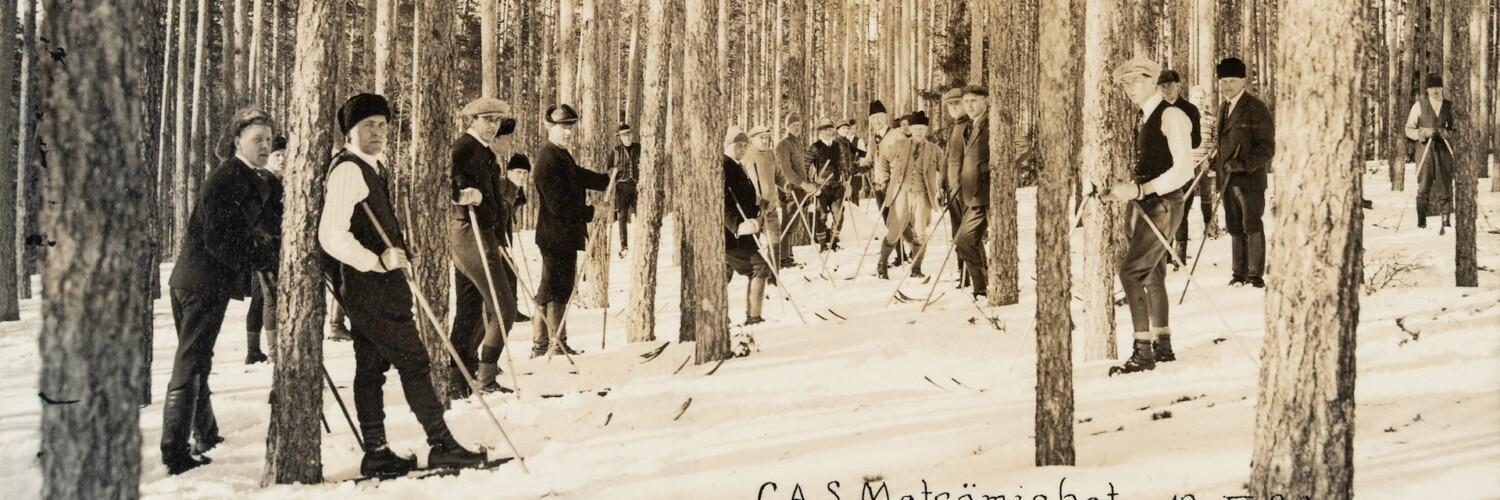 Lusto. Suomen Metsäyhdistyksen kokoelma. Metsätaloudellinen Valistustoimisto. GASin metsämiehet 1928.